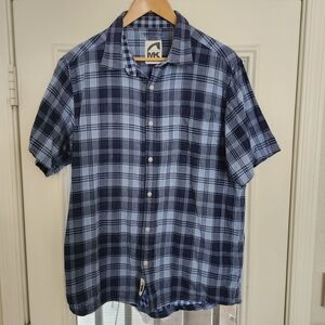 Mountain Khakis Jackson Hole Blue Plaid Men's L Large Shirt